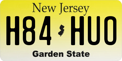 NJ license plate H84HUO