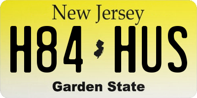 NJ license plate H84HUS
