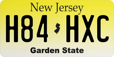 NJ license plate H84HXC