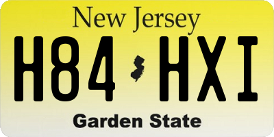 NJ license plate H84HXI