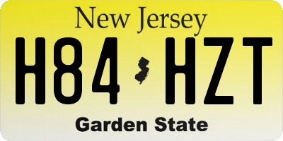 NJ license plate H84HZT