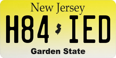 NJ license plate H84IED
