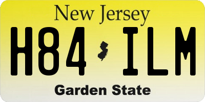 NJ license plate H84ILM