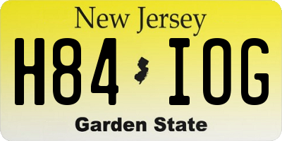 NJ license plate H84IOG