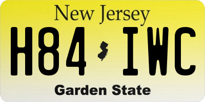 NJ license plate H84IWC