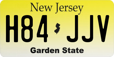 NJ license plate H84JJV