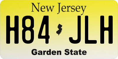 NJ license plate H84JLH