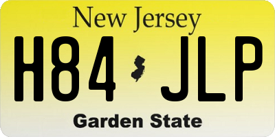 NJ license plate H84JLP