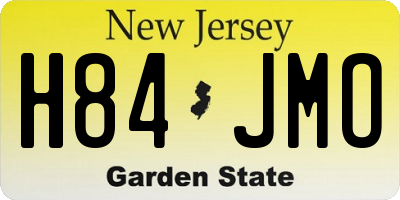NJ license plate H84JMO