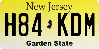 NJ license plate H84KDM