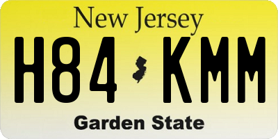 NJ license plate H84KMM