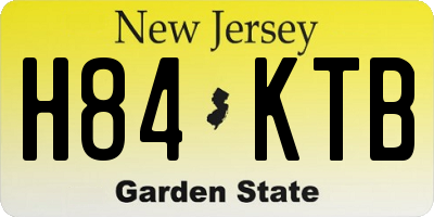 NJ license plate H84KTB