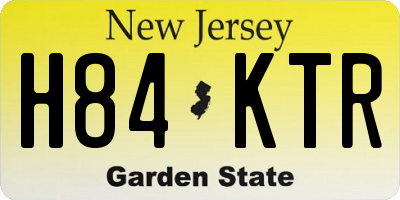 NJ license plate H84KTR