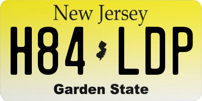 NJ license plate H84LDP