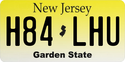 NJ license plate H84LHU