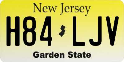 NJ license plate H84LJV