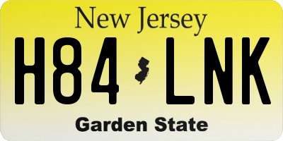 NJ license plate H84LNK