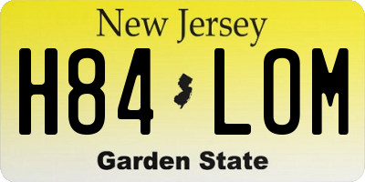 NJ license plate H84LOM