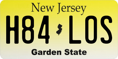NJ license plate H84LOS