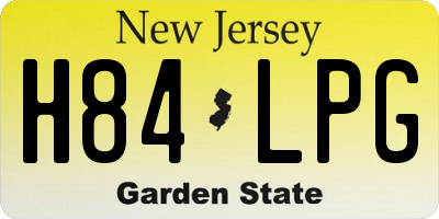 NJ license plate H84LPG
