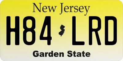 NJ license plate H84LRD