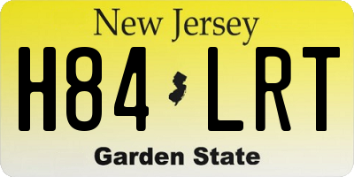 NJ license plate H84LRT