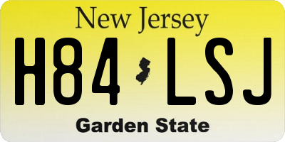 NJ license plate H84LSJ