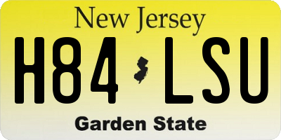 NJ license plate H84LSU