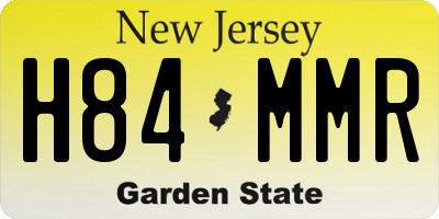 NJ license plate H84MMR