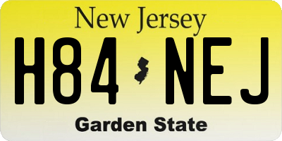 NJ license plate H84NEJ