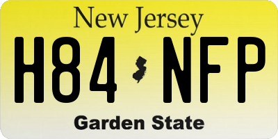 NJ license plate H84NFP