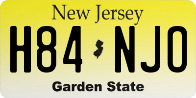 NJ license plate H84NJO