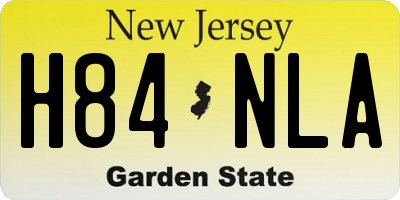 NJ license plate H84NLA