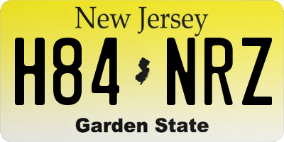 NJ license plate H84NRZ