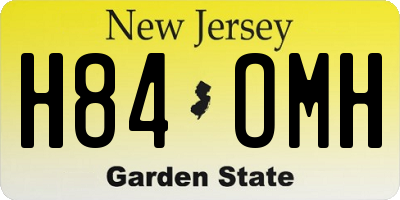 NJ license plate H84OMH
