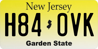 NJ license plate H84OVK
