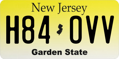 NJ license plate H84OVV