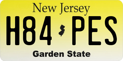 NJ license plate H84PES