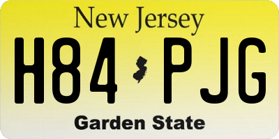 NJ license plate H84PJG