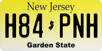 NJ license plate H84PNH