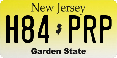 NJ license plate H84PRP