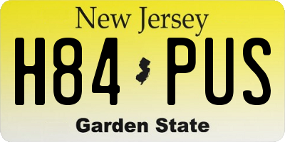 NJ license plate H84PUS