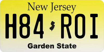 NJ license plate H84ROI