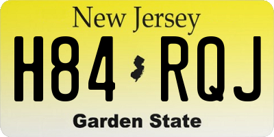 NJ license plate H84RQJ