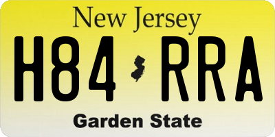 NJ license plate H84RRA