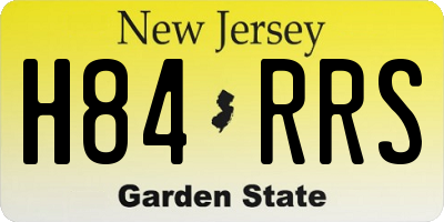 NJ license plate H84RRS