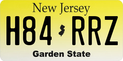 NJ license plate H84RRZ