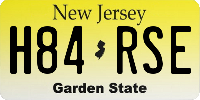 NJ license plate H84RSE