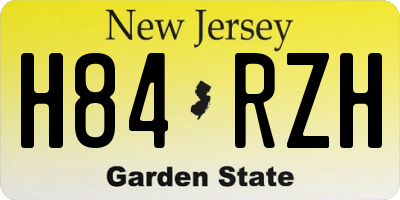NJ license plate H84RZH