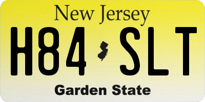 NJ license plate H84SLT